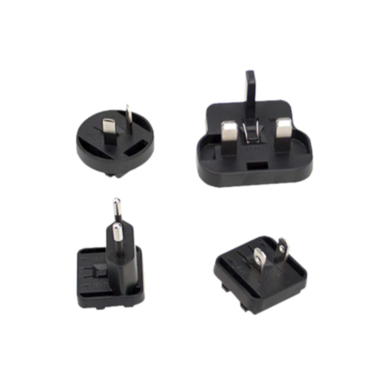 MeanWell AC-PLUG-MIX2 AC-Steckeradapter 4er-Set für GEM18I-Serie - Netzteilshop24.de