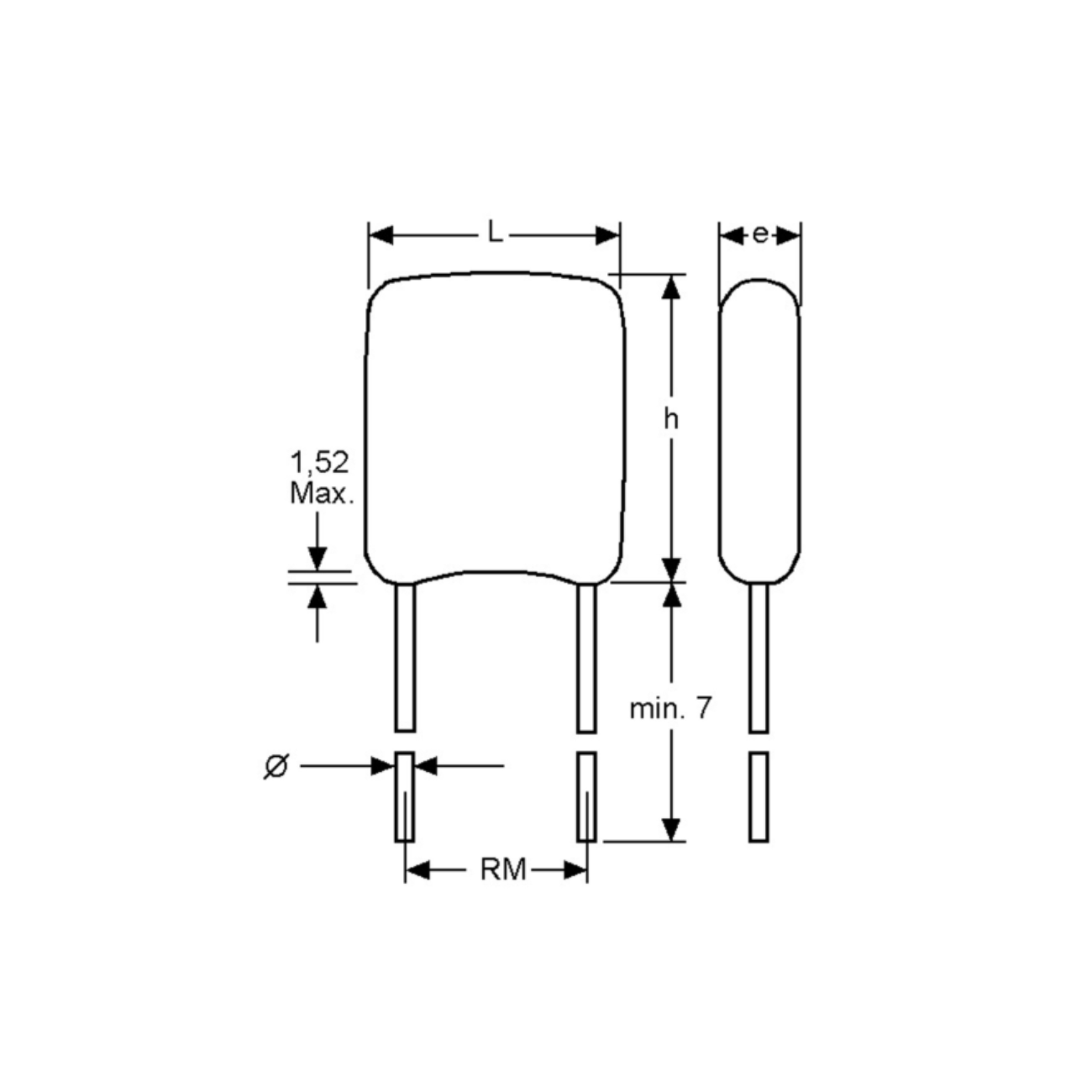 100x Kemet Keramik-Vielschichtkondensator THT, 100 nF, 63 V, X7R, 10 %, RM 2,54 mm, Klasse II, radial (C320C)