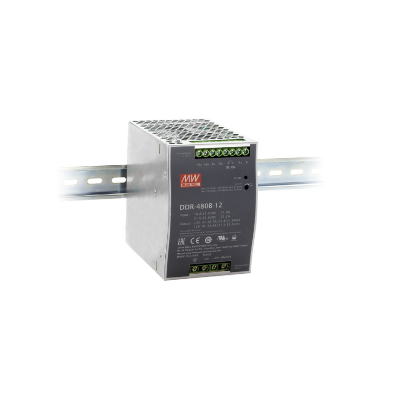 MeanWell DDR-480D-48 (480W/67,2-154V:24V/10A) DC/DC-Wandler, geregelt - Netzteilshop24.de