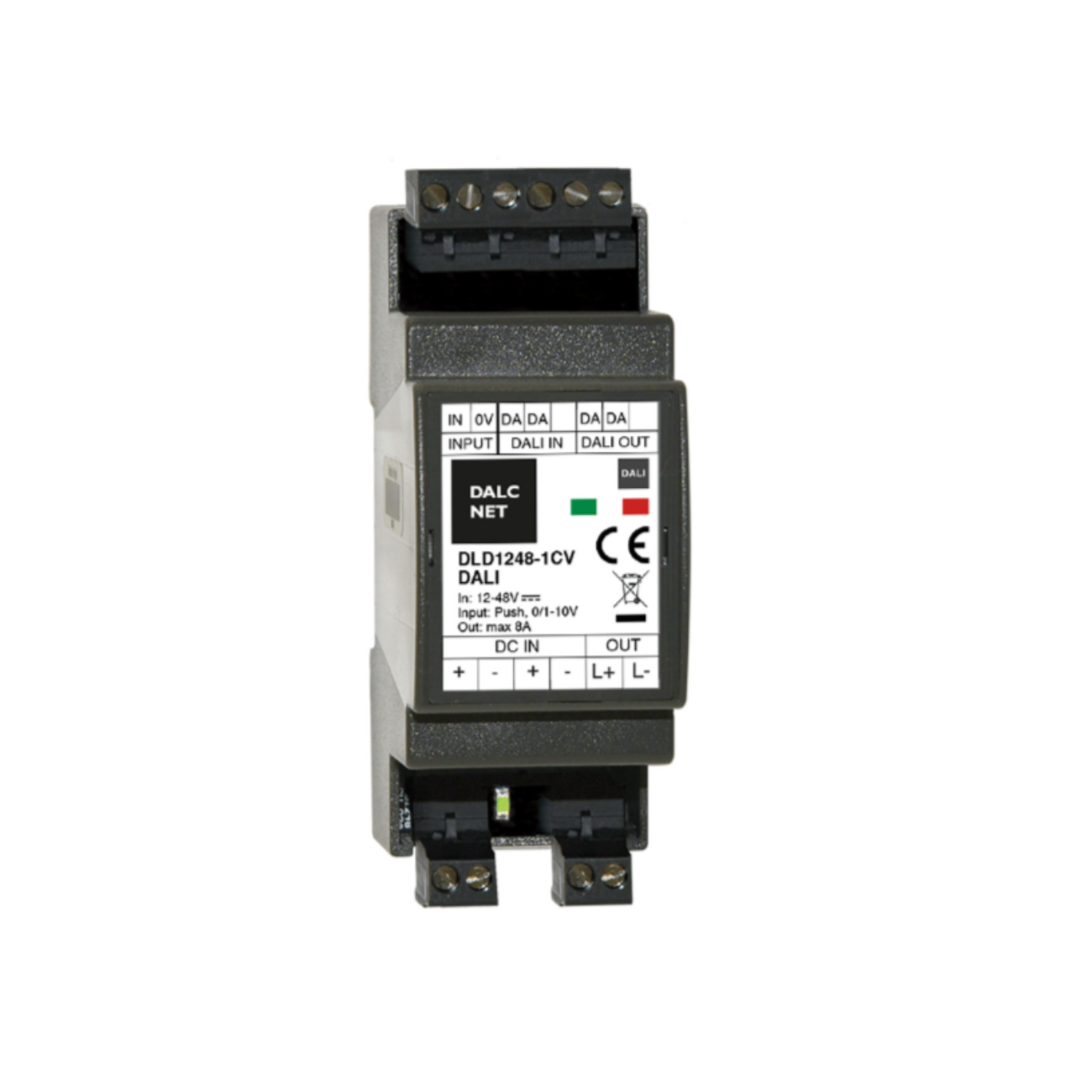 DALCNET DLD1248-1CV-DALI 0-10 Volt / 1-10 Volt / Push-Dimm / Dali / Resistiv / Dimmer / CV / 360W / 7,5 A / 12V-48V - Netzteilshop24.de