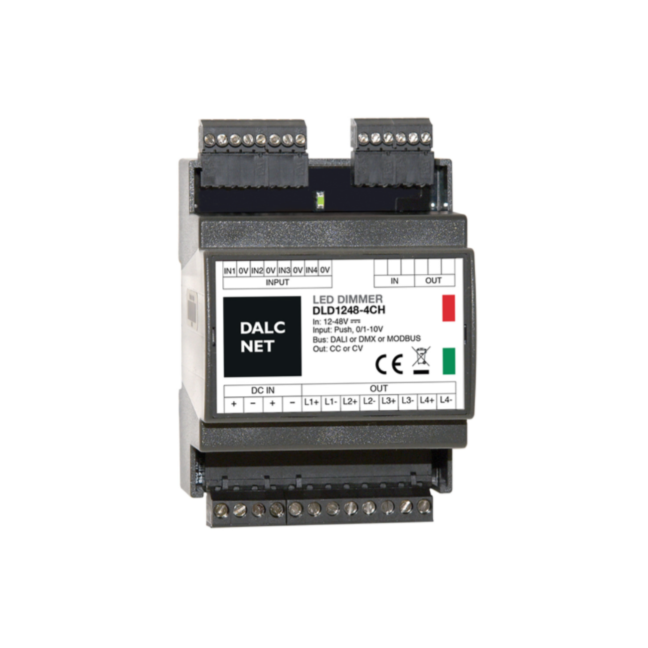 DALCNET DLD1248-4CC-DALI 0-10 Volt / 1-10 Volt / Push-Dimm / Dali / Resistiv / Dimmer / CC / 134,4W / 0,7 A/ 12V-48V - Netzteilshop24.de