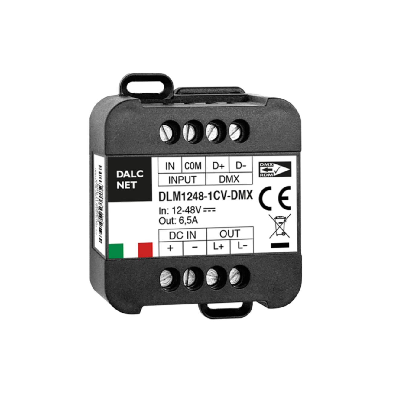 DALCNET DLM1248-1CV-DMX 0-10 Volt / 1-10 Volt / Push-Dimm / DMX/ Resistiv / Dimmer / CV / 312W / 6,5 A / 12V-48V - Netzteilshop24.de