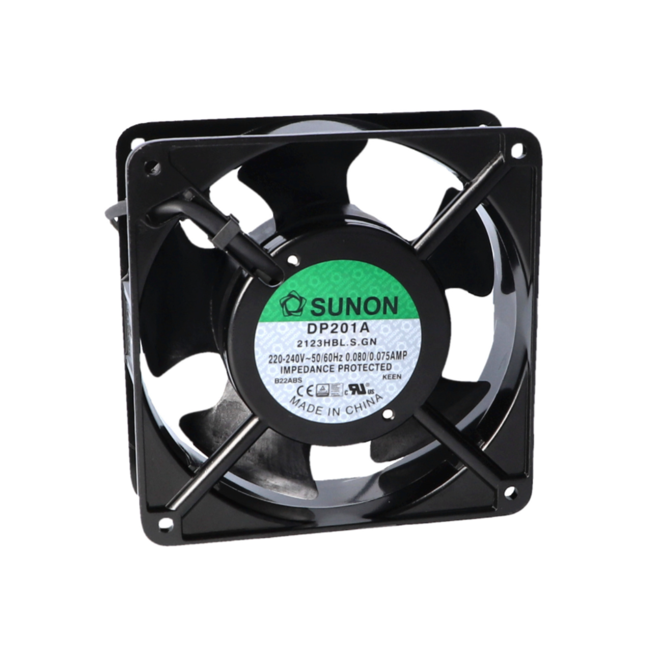 SUNON AC-Axial Lüfter DP201A-2123HBT.GN (230VAC/120x38mm/147,78m³/h) - Netzteilshop24.de