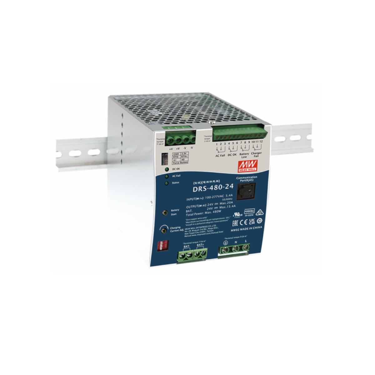 MEAN WELL DRS-480-48CAN Unterbrechungsfreie Stromversorgung (USV) (480W/48V/10A) Energiespeicher extern (CAN-Bus)