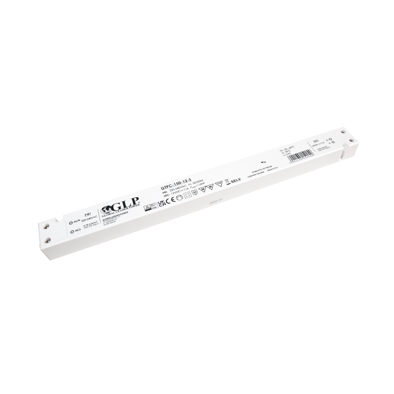 GTPC-150-12-S (132W/12V) LED-Netzteil (slim) - Netzteilshop24.de