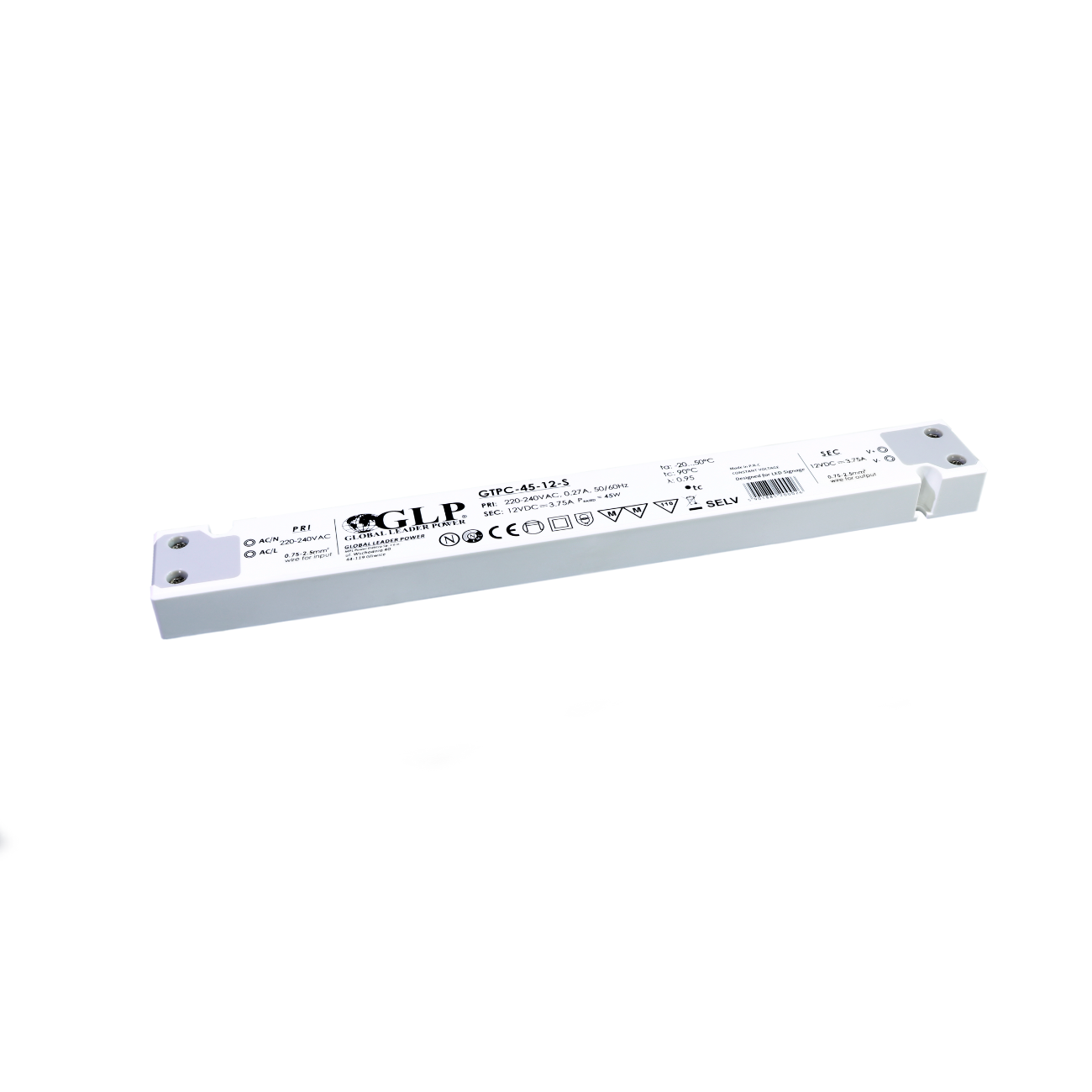 GTPC-45-12-S (45W/12V) LED-Netzteil (slim) - Netzteilshop24.de