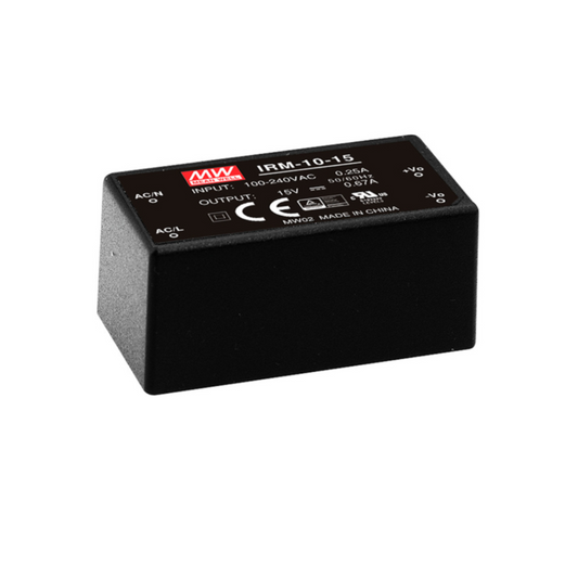 MeanWell IRM-10-5 (10W, 5V, 2A) AC/DC-Industrienetzteil Geschlossen Kunststoff - Netzteilshop24.de