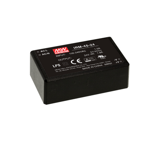 MeanWell IRM-45-48 (45,12W, 48V, 0,94A) AC/DC-Industrienetzteil Geschlossen Kunststoff - Netzteilshop24.de