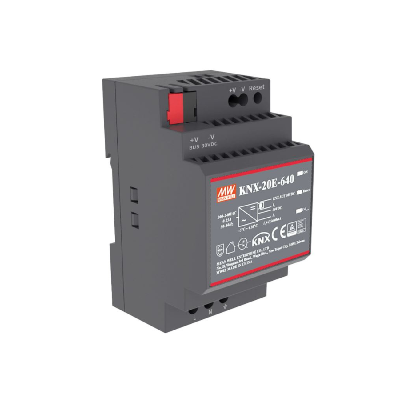 MeanWell KNX-20E-640 (19,2W/30V) KNX Hutschienen-Netzteil - Netzteilshop24.de