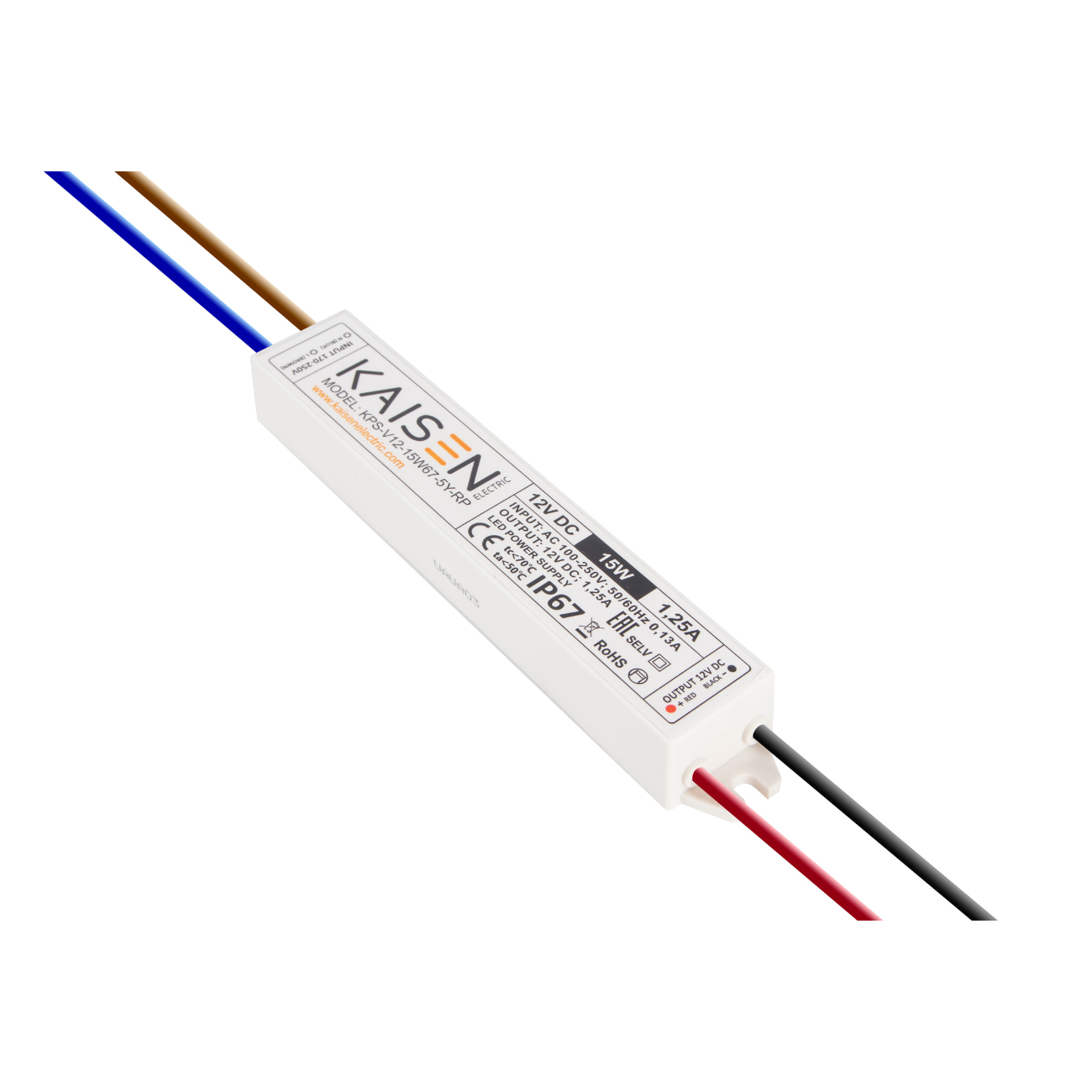 KAISEN KPS-V12-15W67-5Y-RP (15W/12V) LED-Netzteil - Netzteilshop24.de