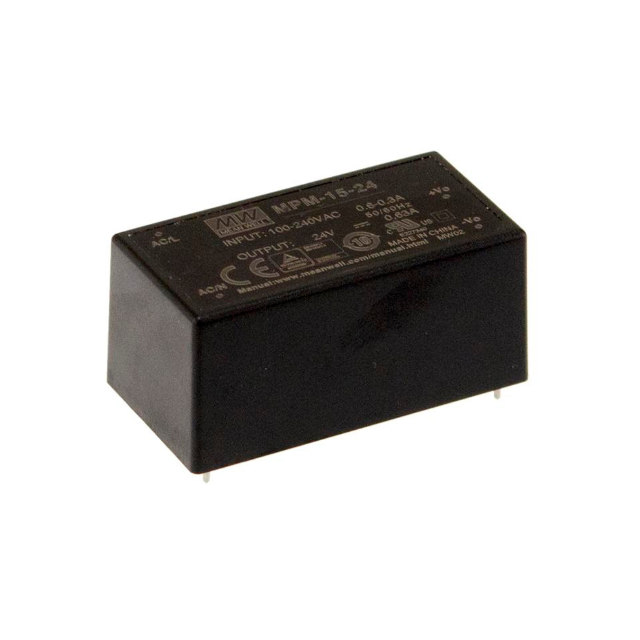 MeanWell MPM-15-24 Medical Schaltnetzteil / AC/DC-Netzteilbaustein - Netzteilshop24.de