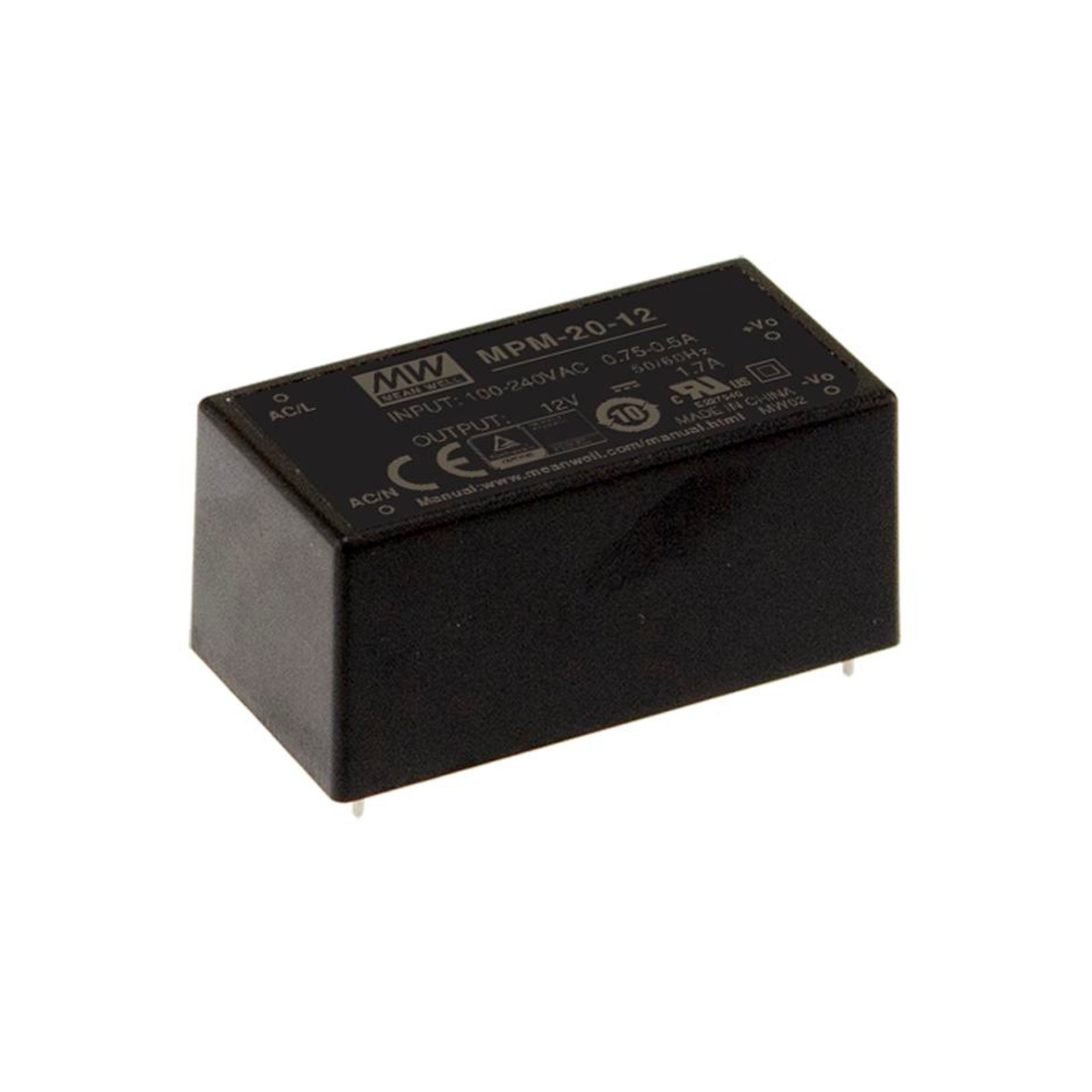 MeanWell MPM-20-3.3 Medical Schaltnetzteil / AC/DC-Netzteilbaustein - Netzteilshop24.de