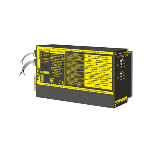 FEAS Schaltnetzteil MPS10024/12-3 (120,0W und 12W / 24V und 12V) LED-Netzteil - Netzteilshop24.de