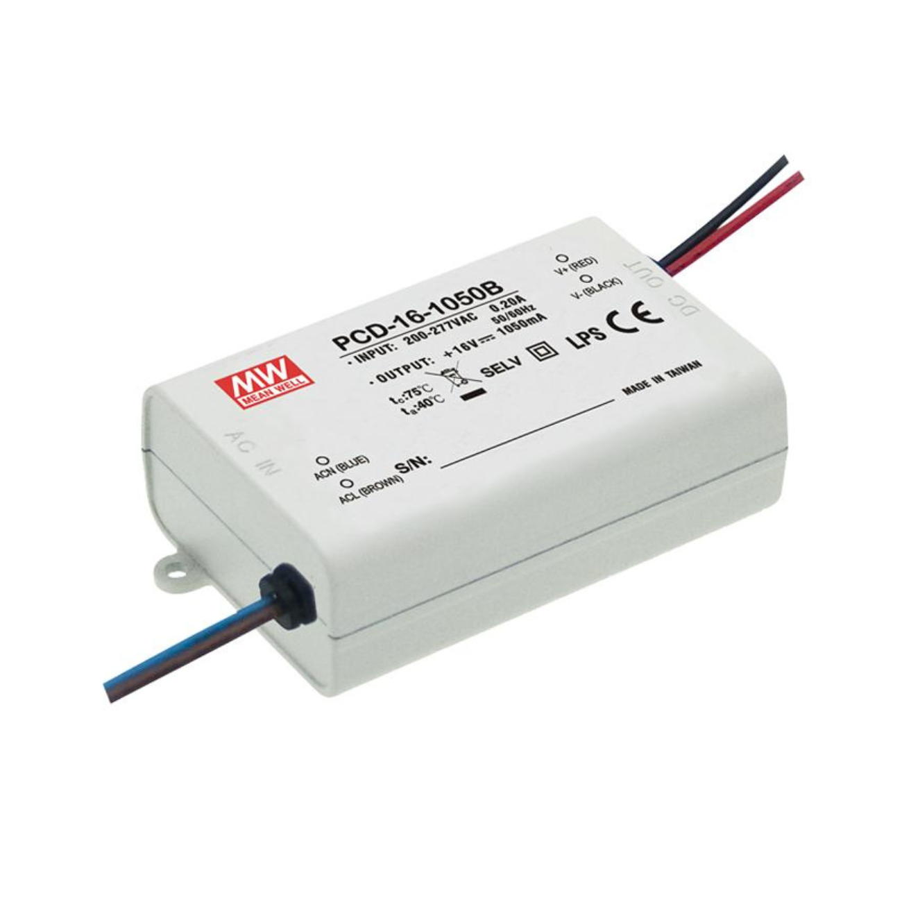 MeanWell PCD-16-700B (16W/16-24V) LED-Netzteil (dimmbar) - Netzteilshop24.de