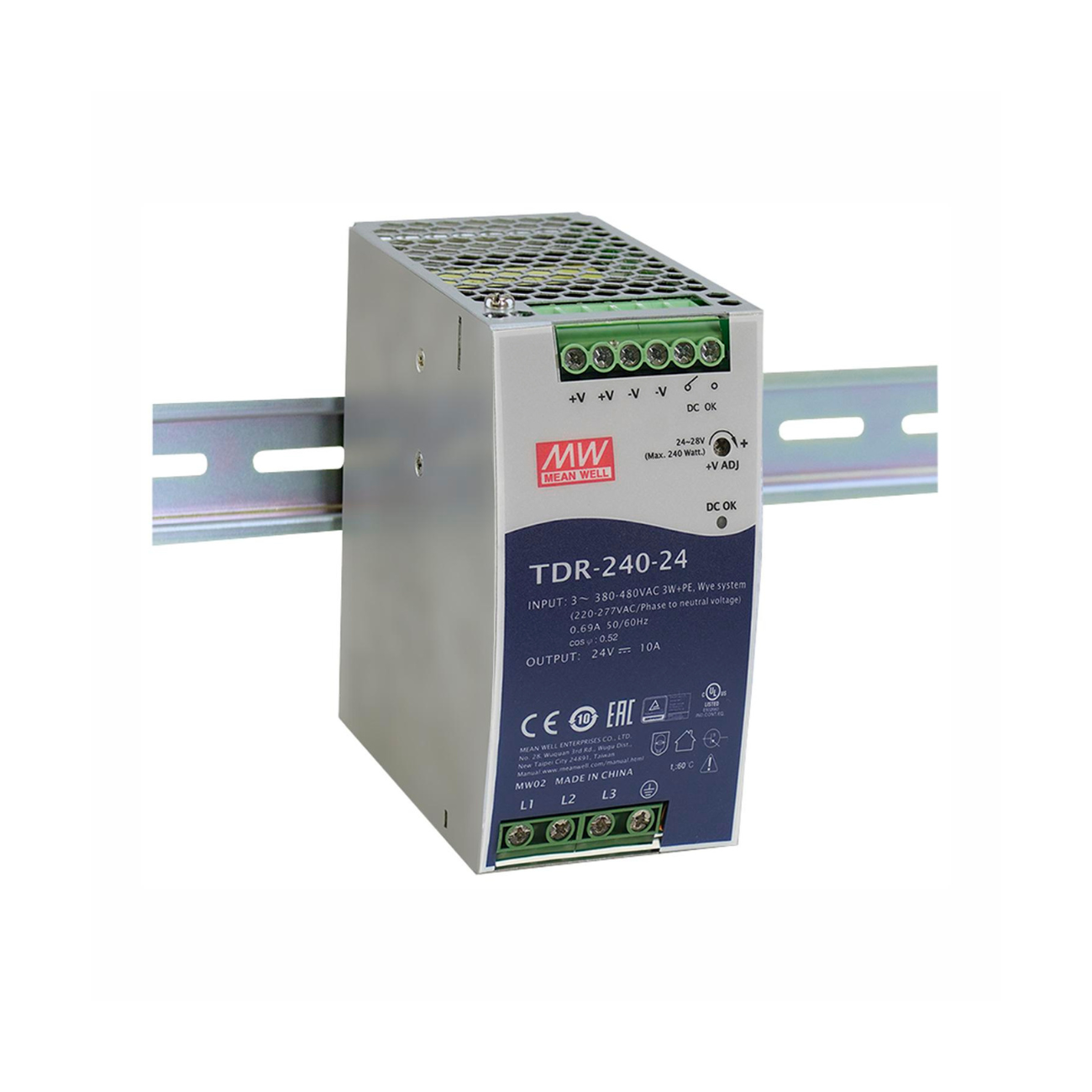 MeanWell TDR-240-48 (240W/48V) Hutschienen-Netzteil - Netzteilshop24.de