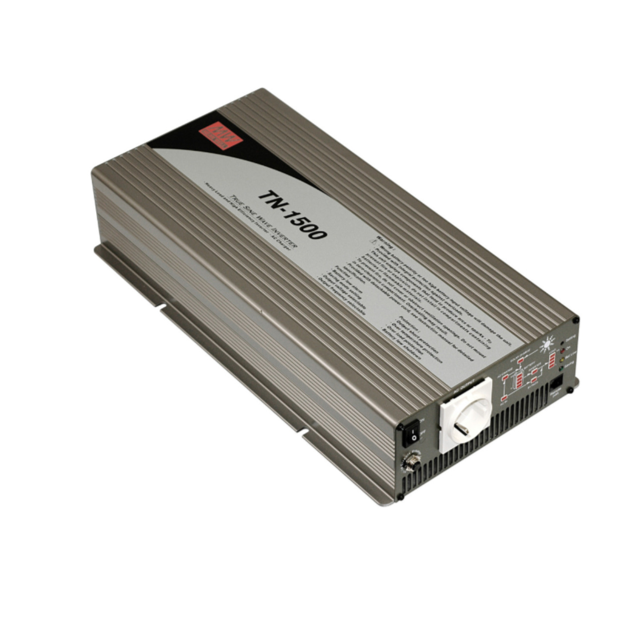 MeanWell DC/AC-Wechselrichter TN-1500-212B Echtsinus (230V/1.500W)