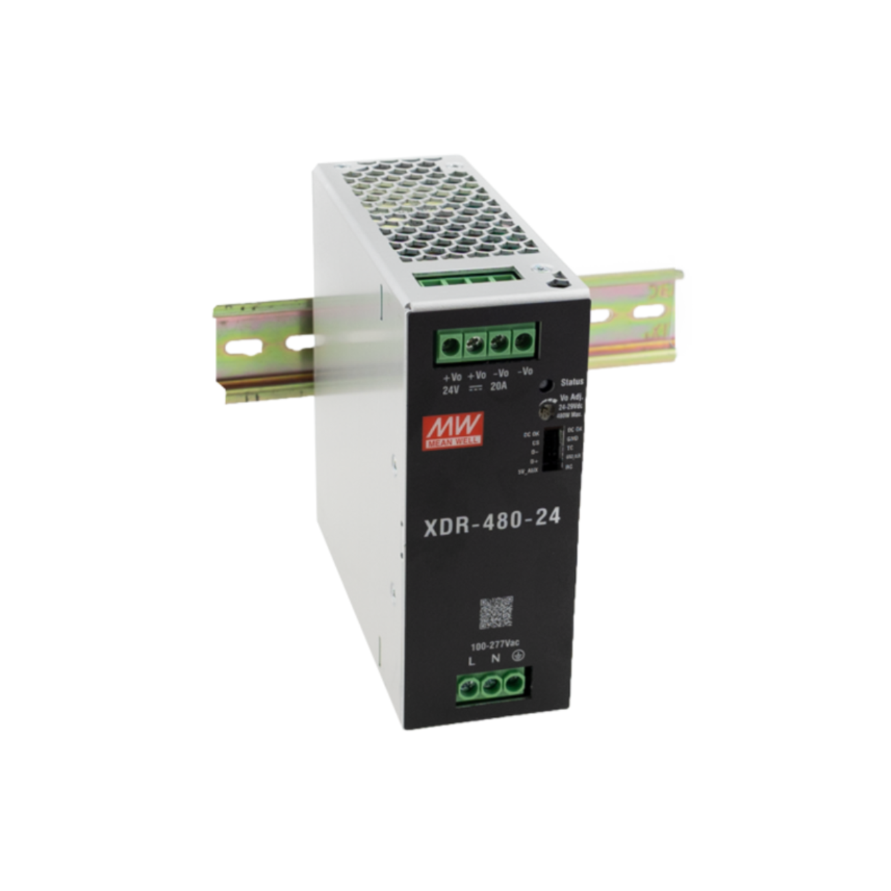 MeanWell XDR-480-24 (480W/24V) AC/DC Industrienetzteil Hutschiene MOD-Bus