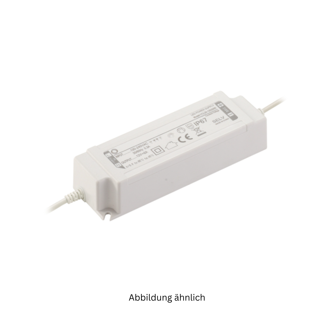 Yingjiao YCL24-1202000 (24W/12V/2A) AC/DC-LED-Netzteil IP67 (nicht dimmbar)