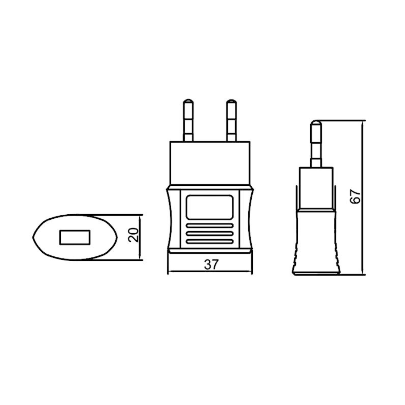 Yingjiao YS6MC-0501200 (6W/5V) Steckernetzteil mit Eurostecker / USB-Ausgang - Netzteilshop24.de