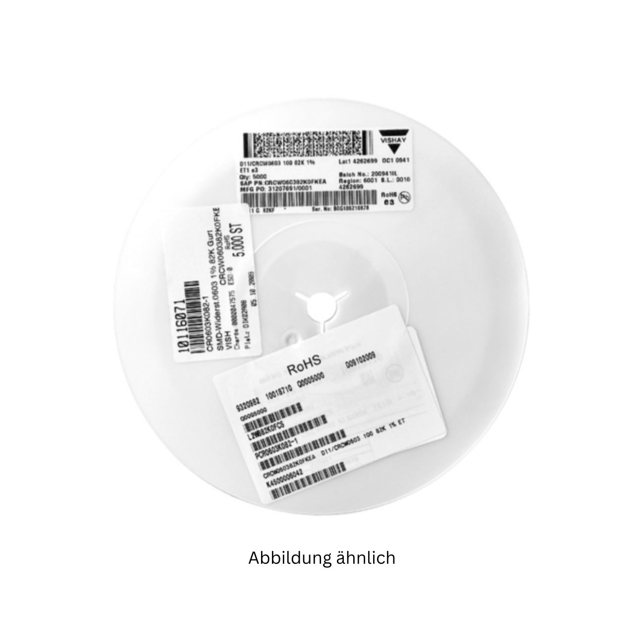 5000 x Vishay SMD-Dickschichtwiderstand CRCW0603BC 0603 0,1W 75Ohm 1% - CRCW060375R0FKTABC