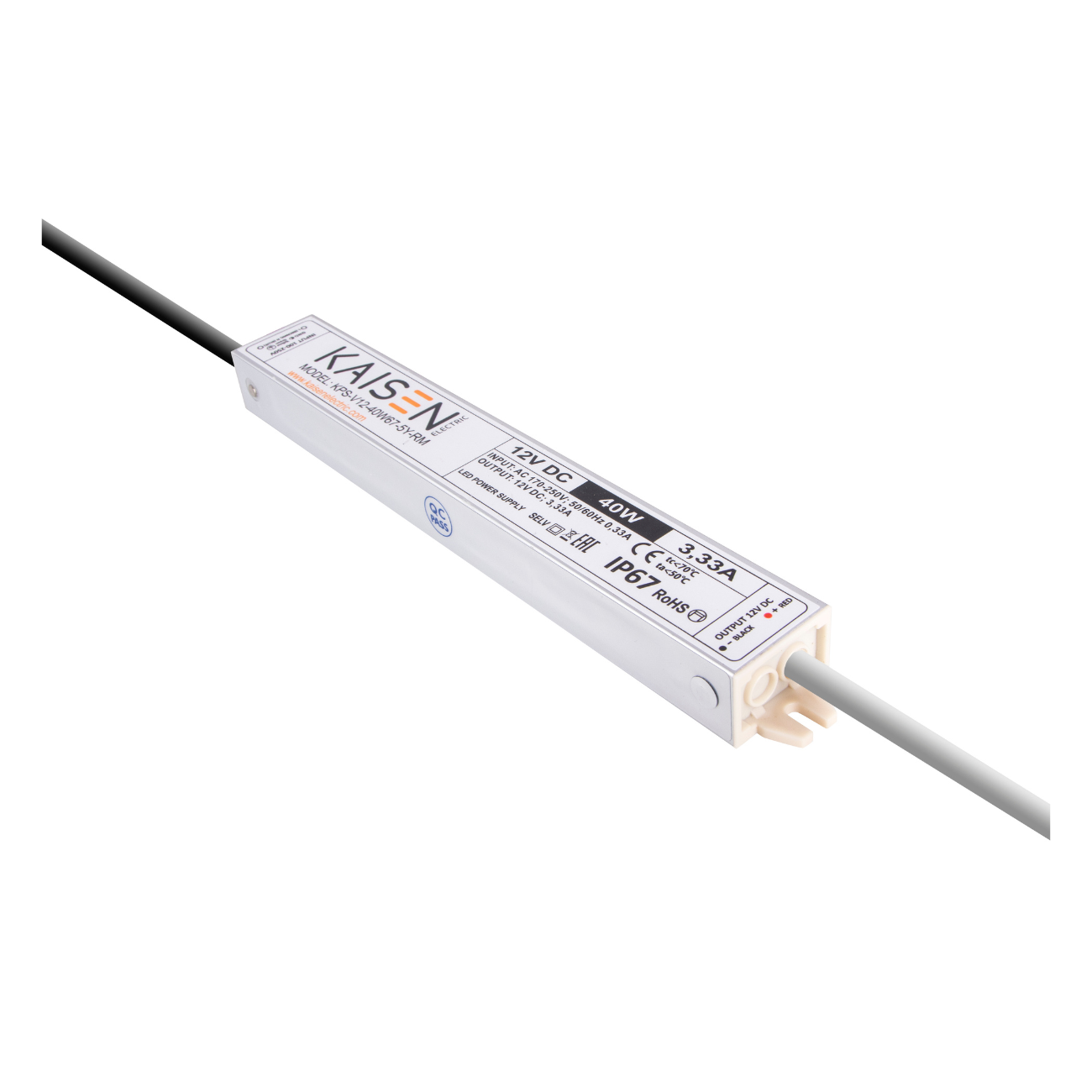 KAISEN KPS-V12-40W67-5Y-RM (40W/12V) LED-Netzteil für Lichtwerbung, Signage und sonstige LED-Beleuchtungen