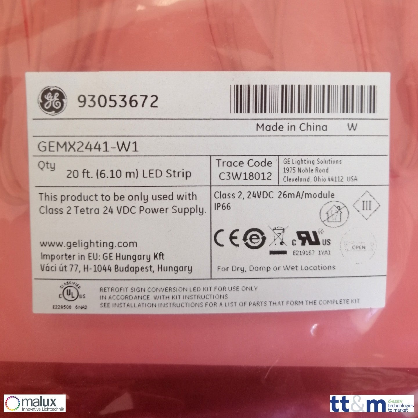 GE Lighting Tetra MAX 4100K 24V LED WET