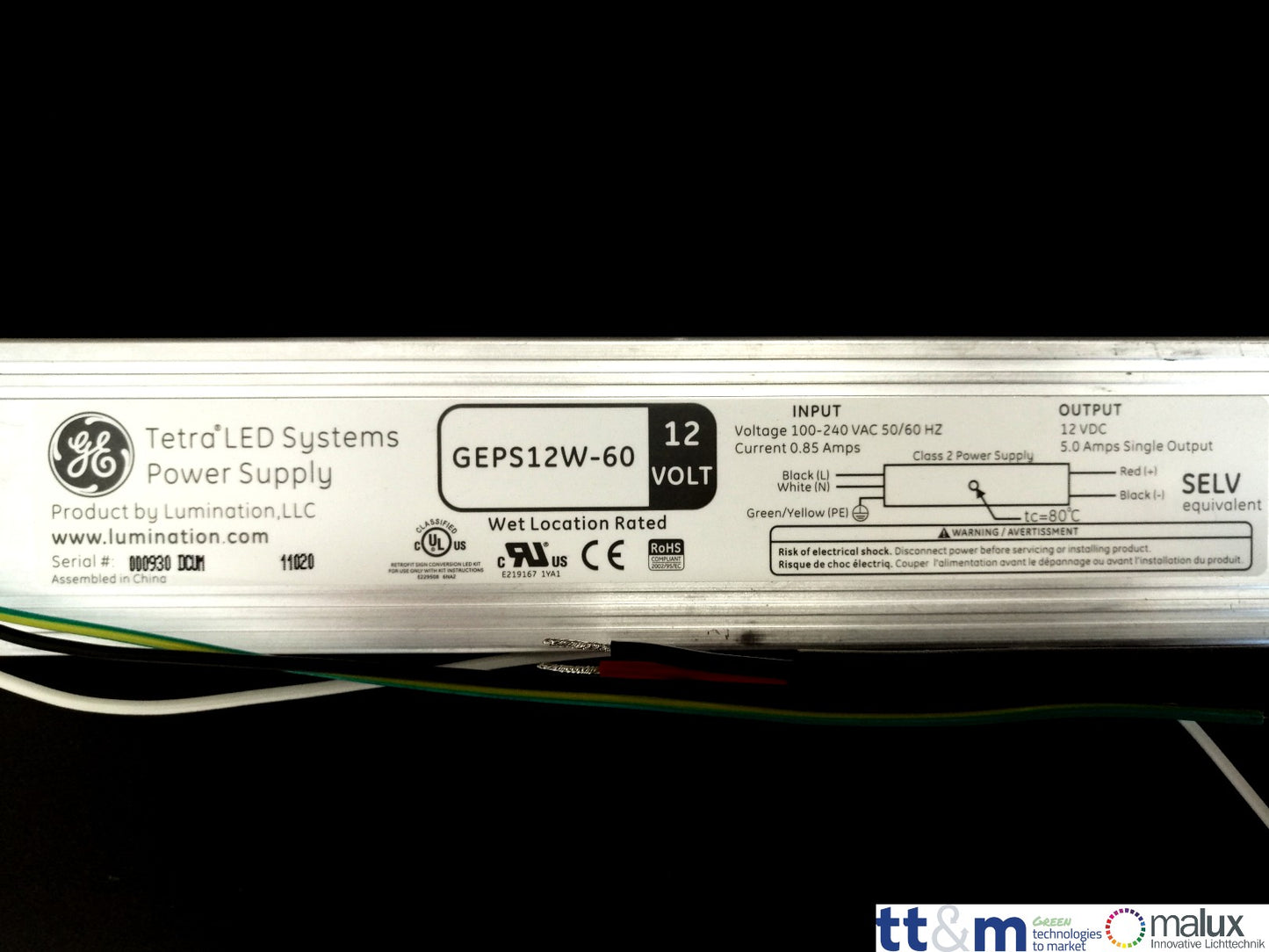 GE Lighting Netzteil GEPS12W-60 (60W/12V) - Netzteilshop24.de