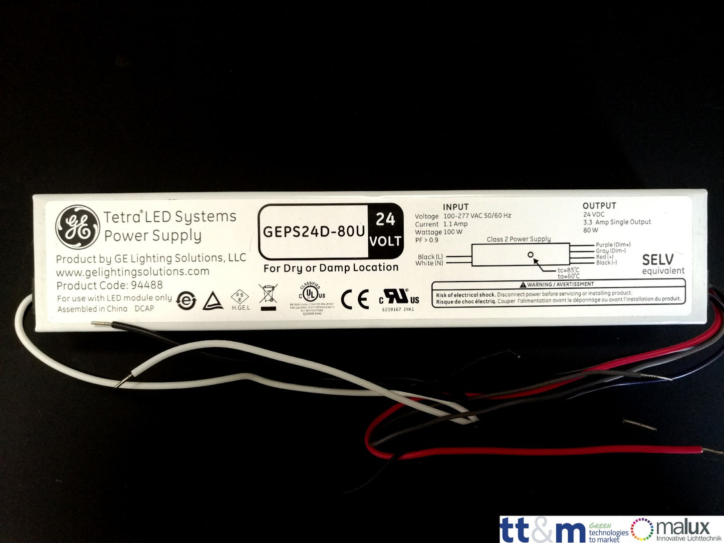 GE Lighting dimmbares Netzteil GEPS24D-80U (80W/24V) - Netzteilshop24.de