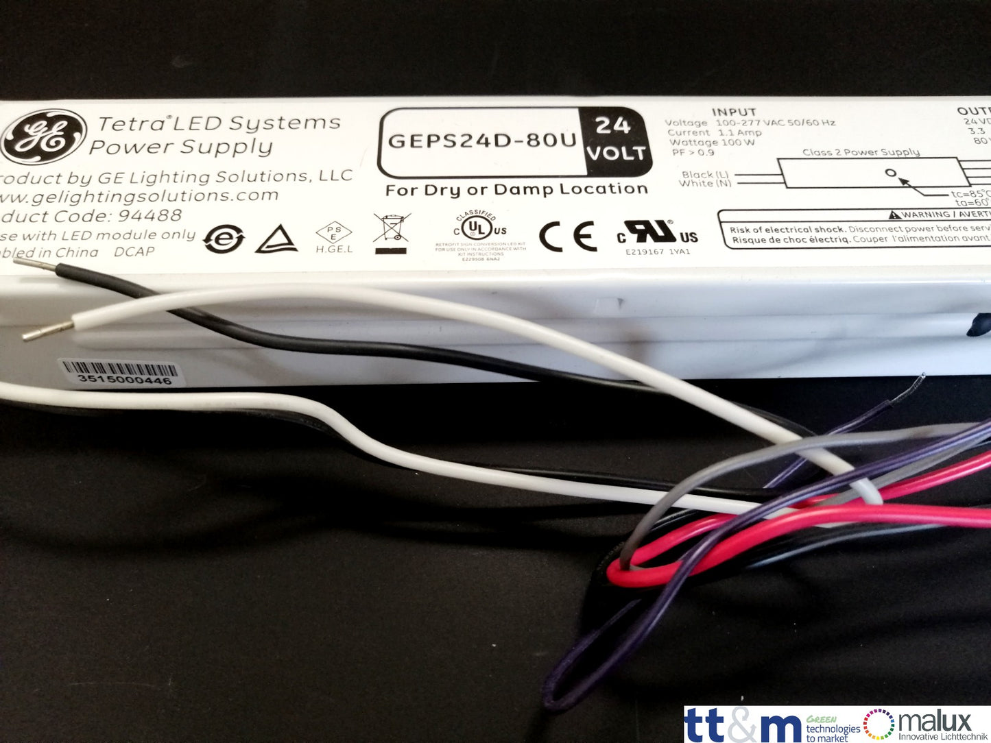 GE Lighting dimmbares Netzteil GEPS24D-80U (80W/24V) - Netzteilshop24.de