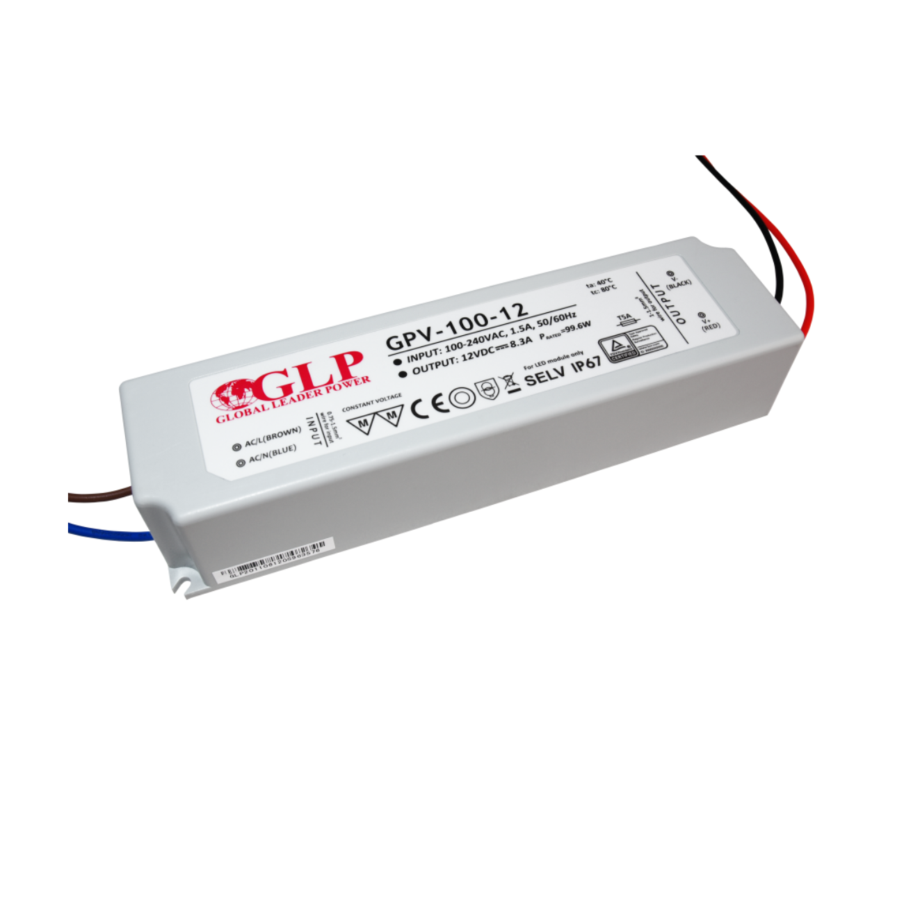 GPV-100-12 (99,6W/12V) LED-Netzteil - Netzteilshop24.de