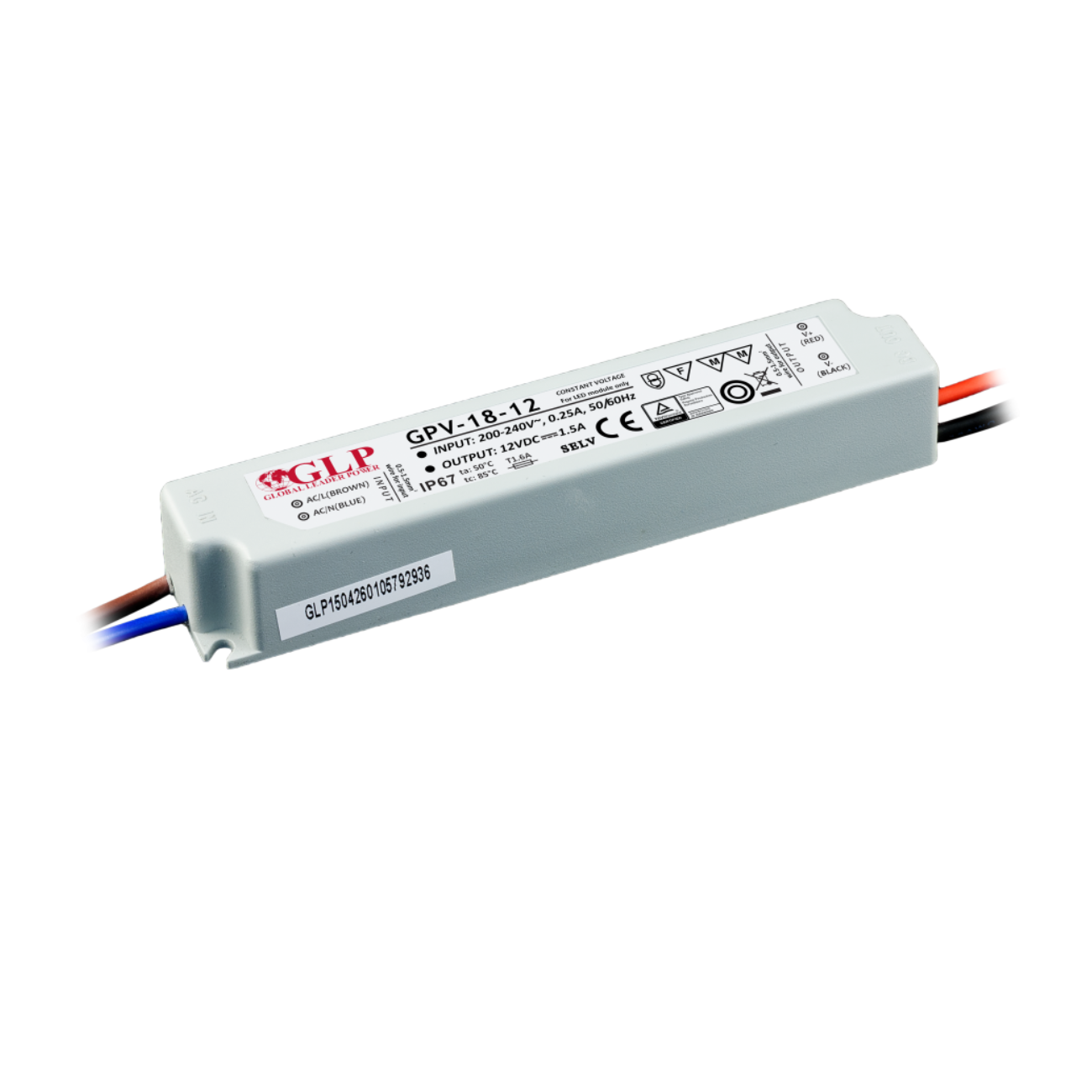 GPV-18-12 (18W/12V) LED-Netzteil - Netzteilshop24.de
