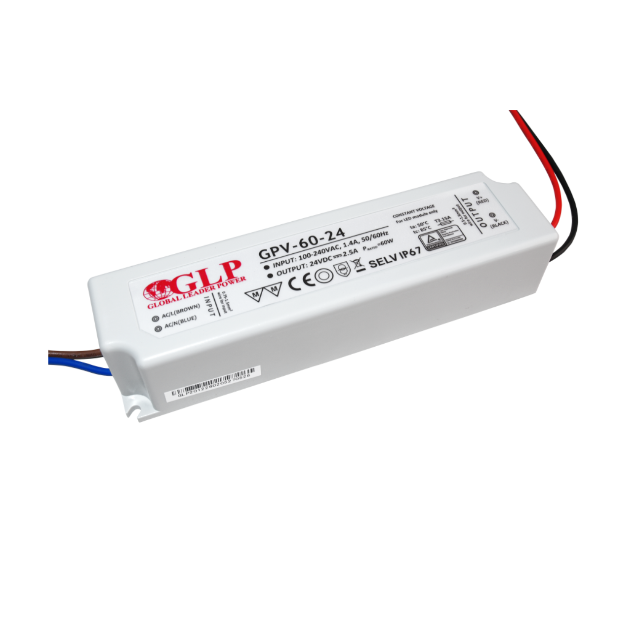 GPV-60-24 LED-Treiber, 60W, 24V, 2,5A, IP67