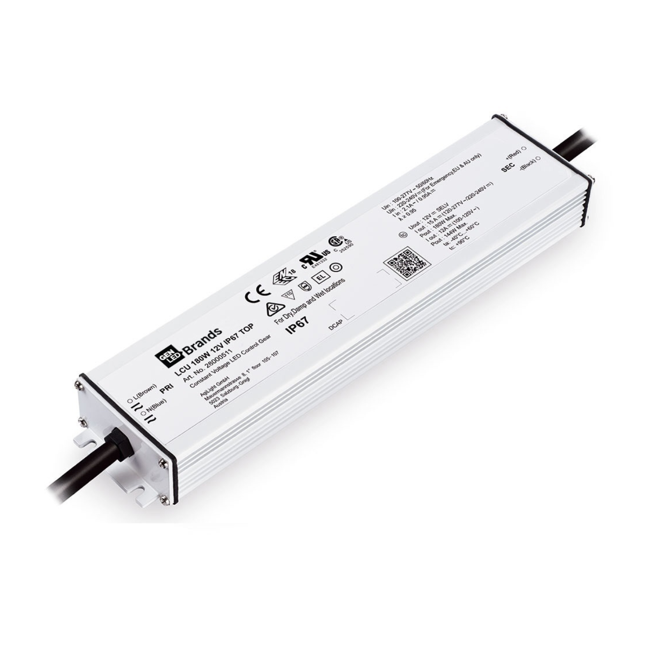 AgiLight LCU 180/24 TOP (180W/24V) LED-Netzteil