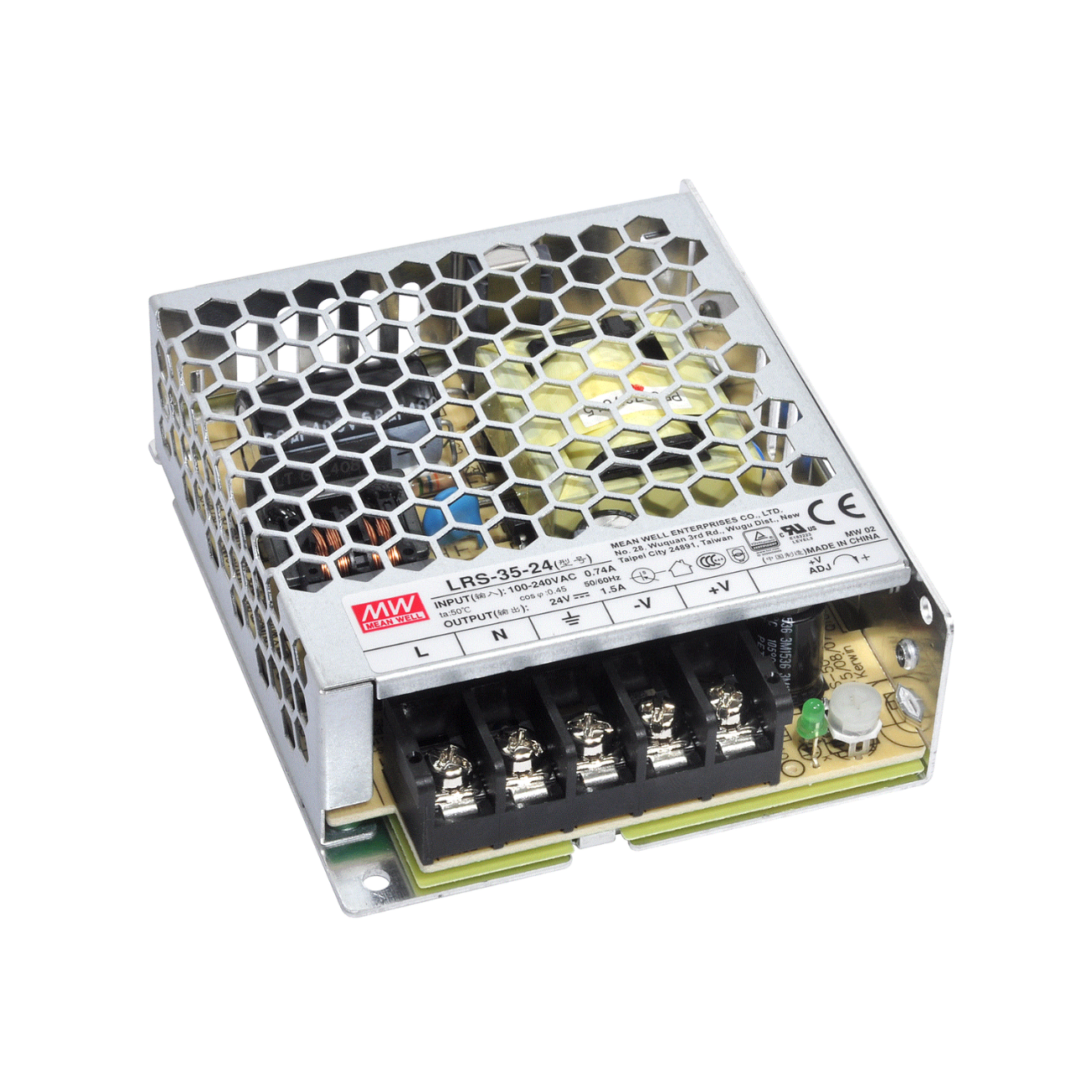 MeanWell LRS-35-15 (36W/15V) Einbaunetzteil / AC/DC-Netzteilbaustein