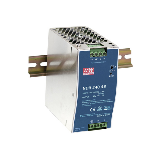 MeanWell NDR-240-24 (240W/24V) Hutschienen-Netzteil zur Montage auf der DIN-Schiene (TS-35/7.5 oder TS-35/15)