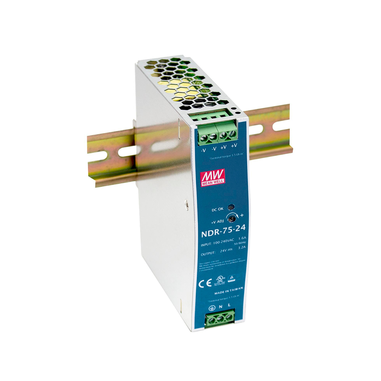 MeanWell NDR-75-24 (76W/24V) Hutschienen-Netzteil
