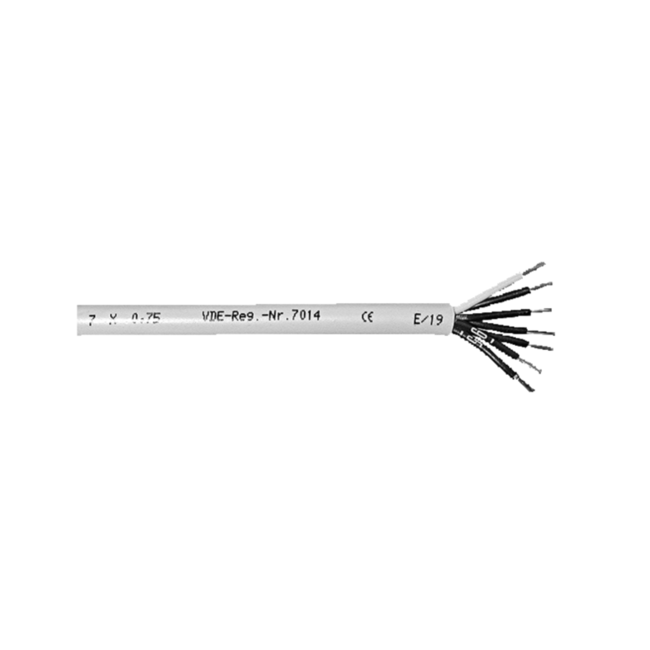 XBK-KABEL 10123306 100M RING Steuerleitung YSLY 5 24x0,195mm 0,75mm² Grau 100m Ring