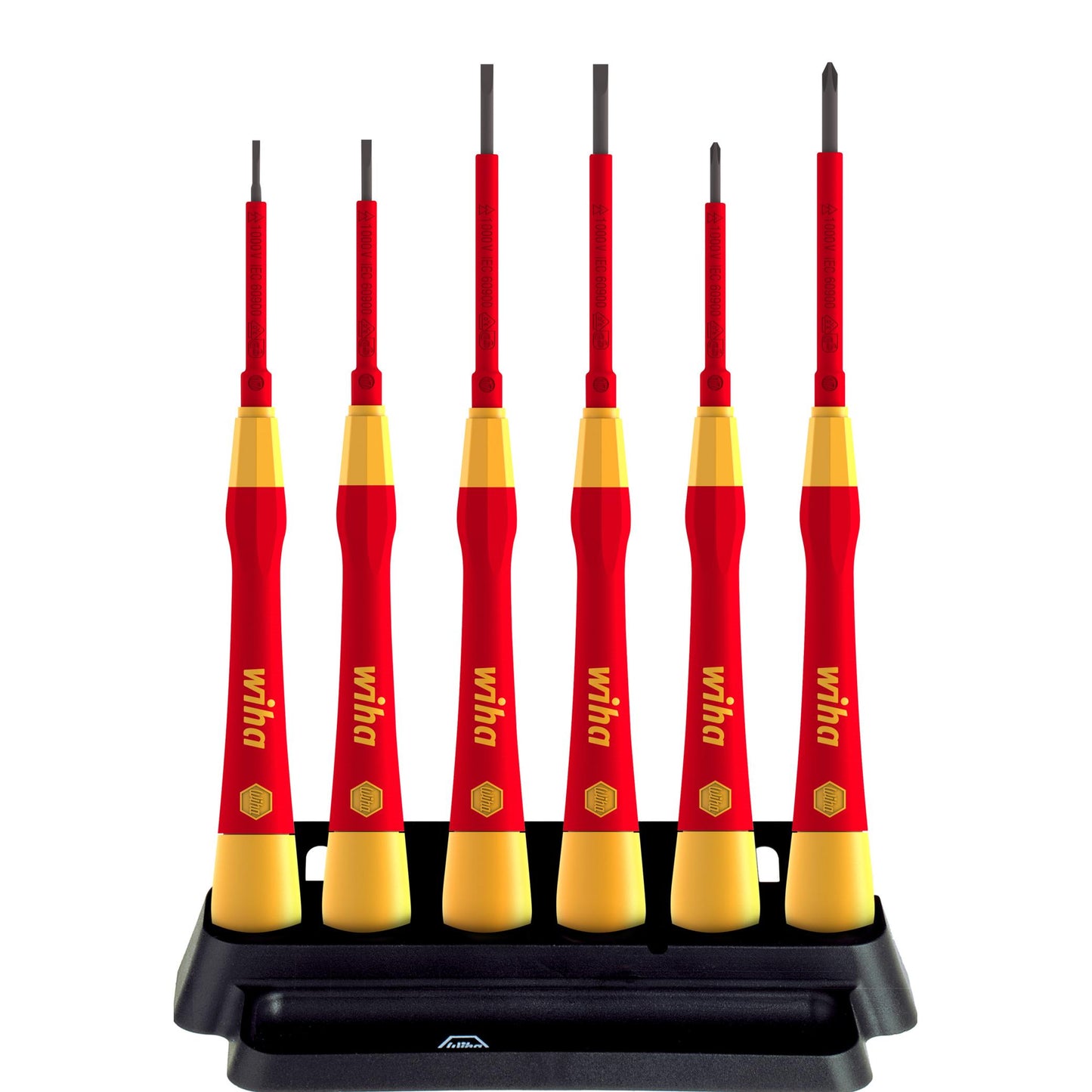 Wiha  Feinschraubendreher Set PicoFinish® electric Schlitz, Phillips 7-tlg. inkl. Halter