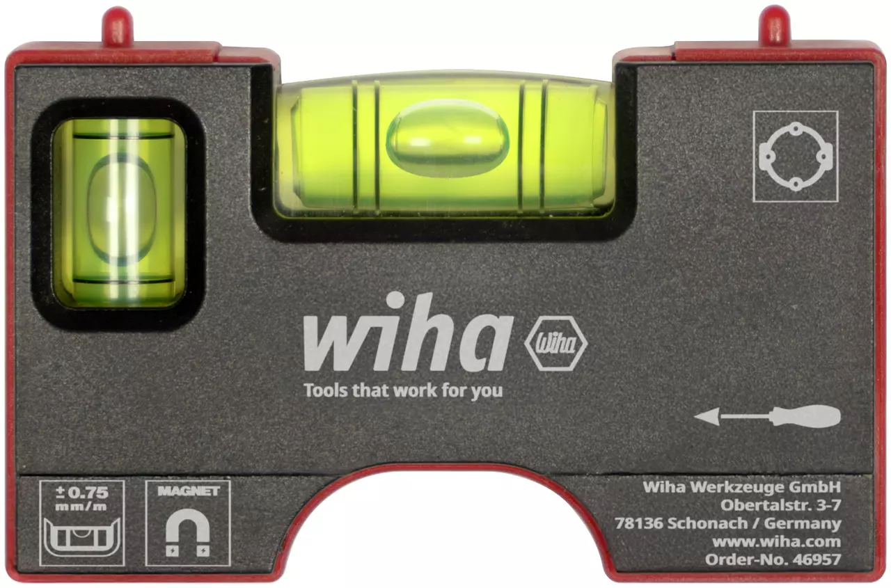 Wiha Mini-Wasserwaage Pocket 80 mm mit Magnet (46957)