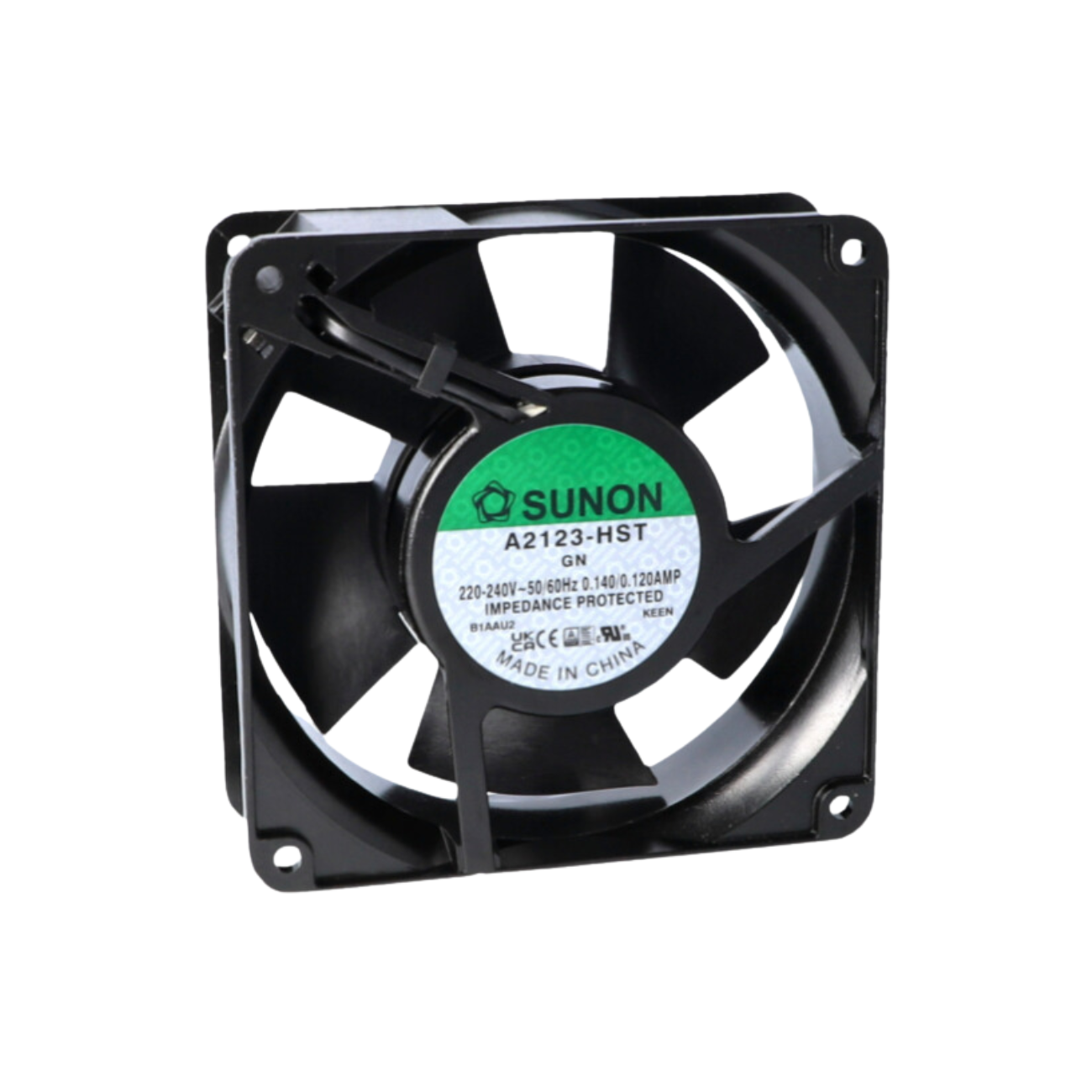 SUNON AC-Axial Lüfter A2123-HSL.(7).GN  (230VAC/120x38mm/190,24m³/h) - Netzteilshop24.de