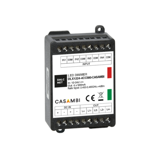 DALCNET DLX1224-4CC500-CASAMBI Casambi Dimmer CC 48W / 0,5 A / 12V-24V - Netzteilshop24.de