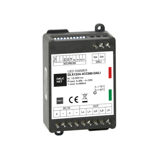 DALCNET DLX1224-4CC500-DALI Dali Dimmer CC 48W / 0,5 A / 12V-24V - Netzteilshop24.de