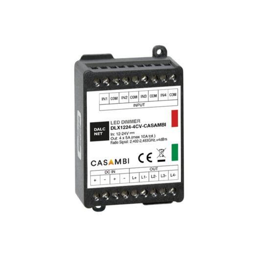 DALCNET DLX1224-4CV-CASAMBI Casambi Push-Dimm Dimmer CV 240W / 5 A / 12V-24V