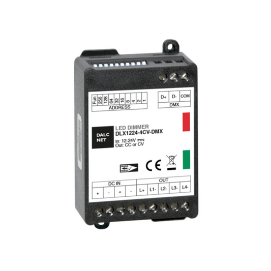 DALCNET DLX1224-4CV-DMX DMX Dimmer CV 240W / 5 A / 12V-24V - Netzteilshop24.de