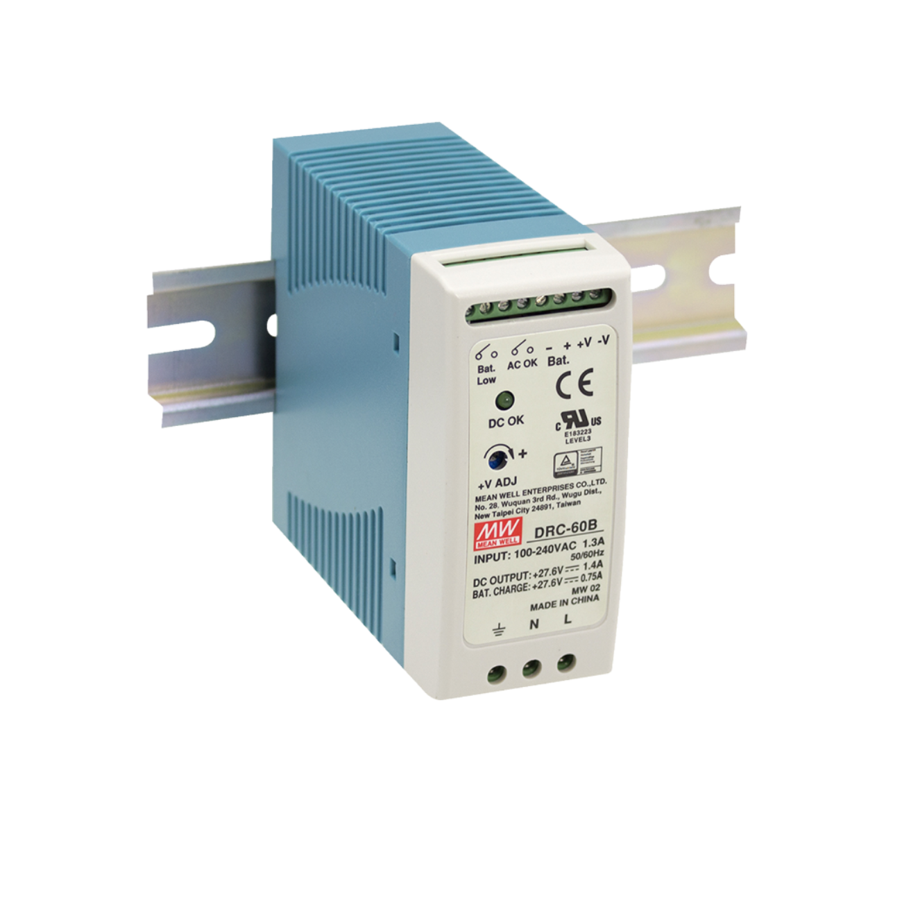MEAN WELL DRC-60B Unterbrechungsfreie Stromversorgung (USV) (59,34W/27,6V/1,4A) Energiespeicher extern