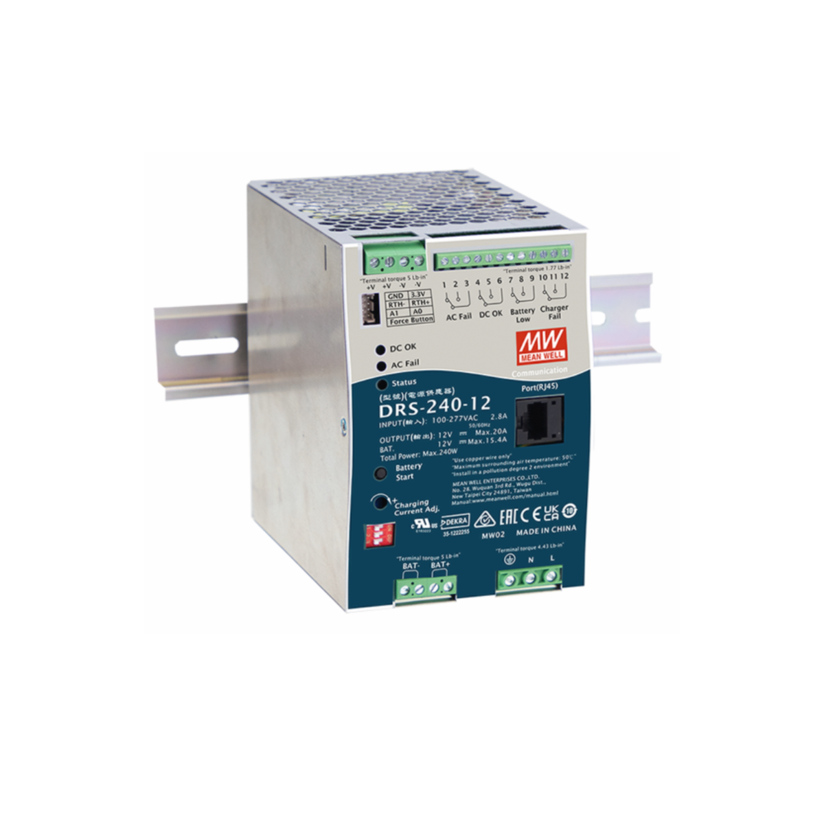 MEAN WELL DRS-240-12 Unterbrechungsfreie Stromversorgung (USV) (240W/12V/20A) Energiespeicher extern
