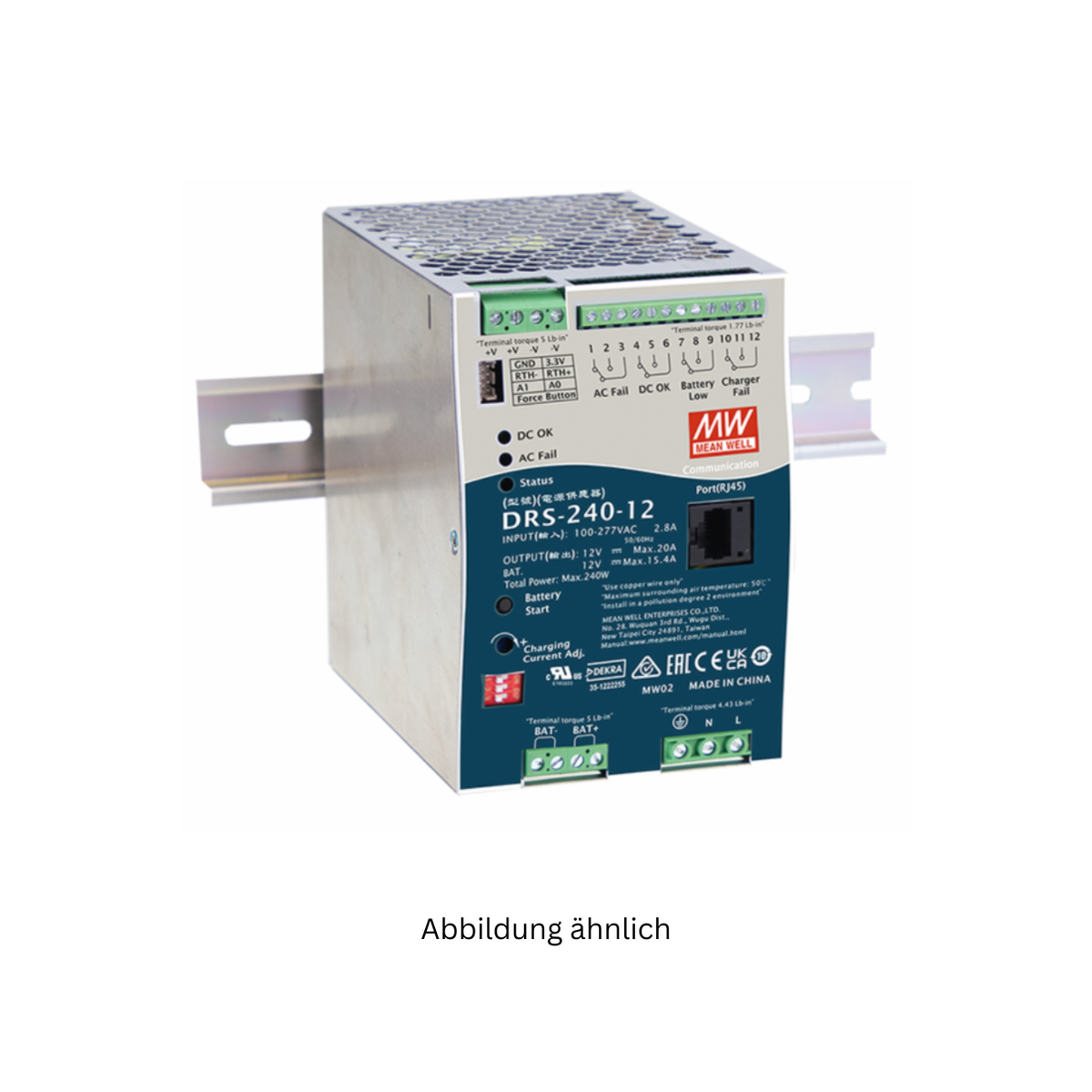 MEAN WELL DRS-240-12CAN Unterbrechungsfreie Stromversorgung (USV) (240W/12V/20A) Energiespeicher extern (CAN-Bus)