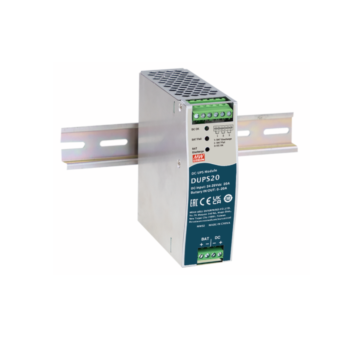 MEAN WELL DUPS20 Unterbrechungsfreie Stromversorgung (USV) (580W/24V/20A) Energiespeicher extern