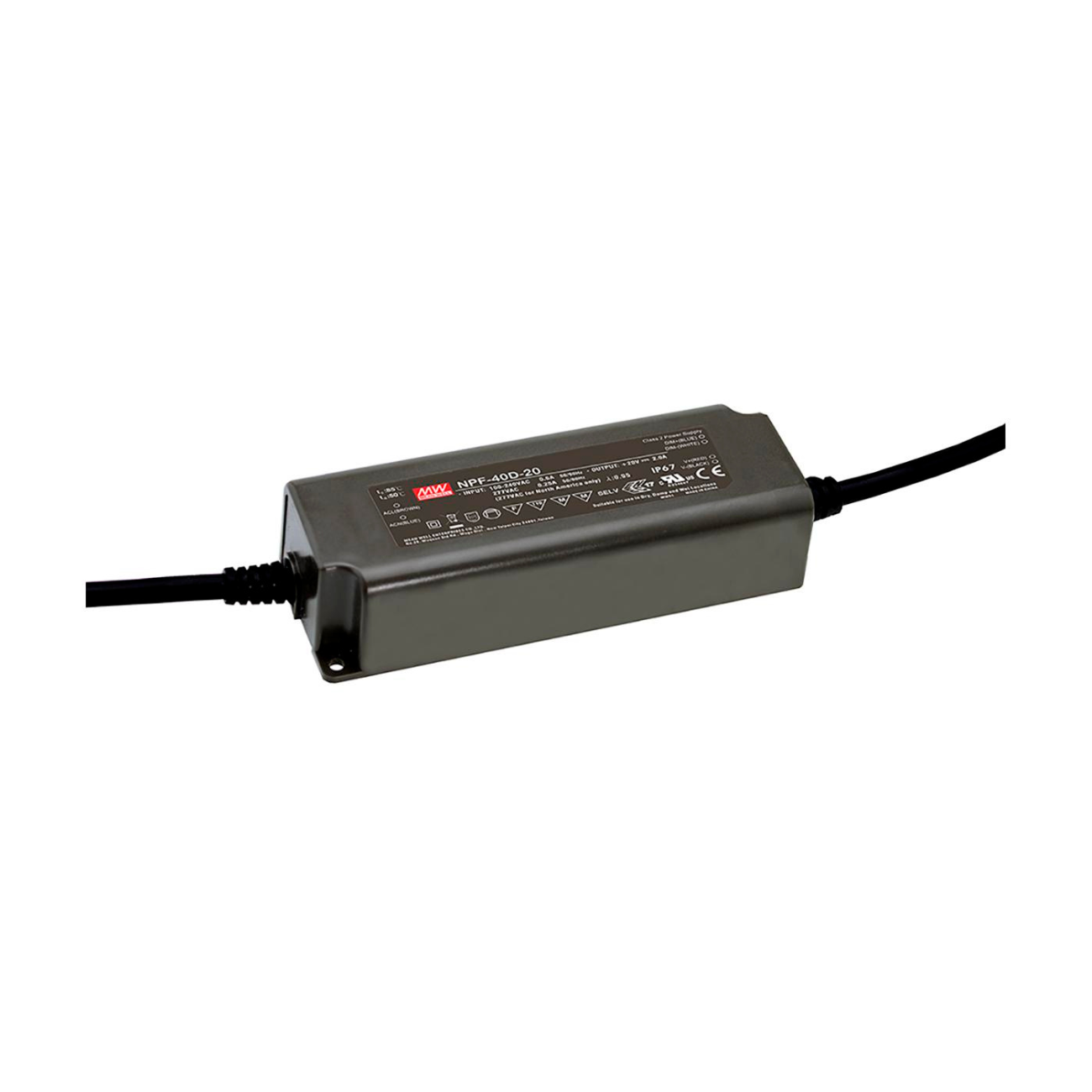 MeanWell NPF-40D-12 (40W/12V) dimmbarer LED-Trafo mit Schutzart IP67