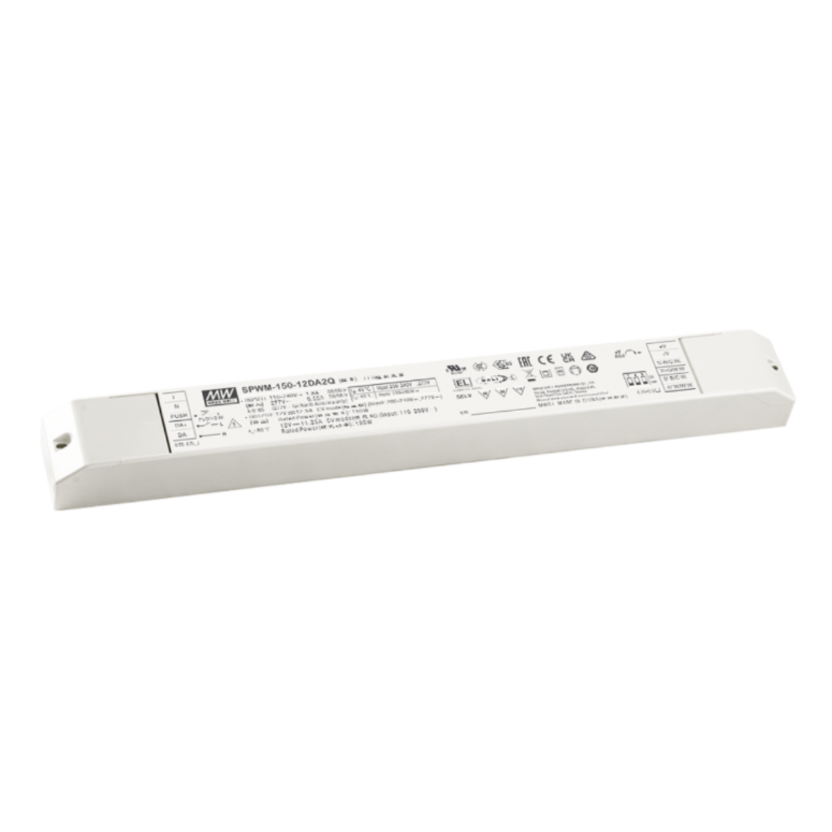 MEAN WELL SPWM-150-12DA2Q AC/DC-LED-Netzteil CV (150W/12V/12,5A) Dali-2